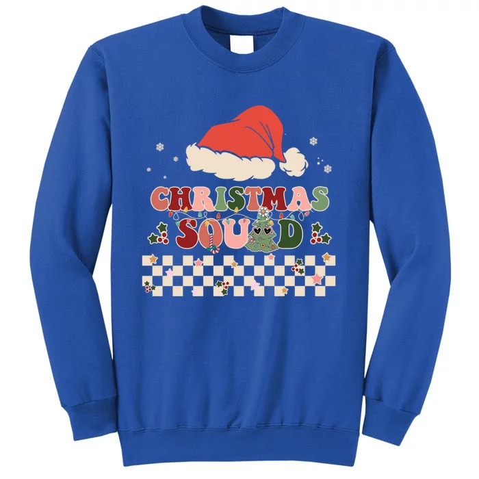 Christmas Squad Groovy Family Matching Xmas Holiday Pajama Gift Tall Sweatshirt