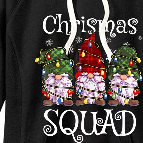 Christmas Squad Gnomies Christmas Gnome Family Matching Pjs Gift Women's Fleece Hoodie