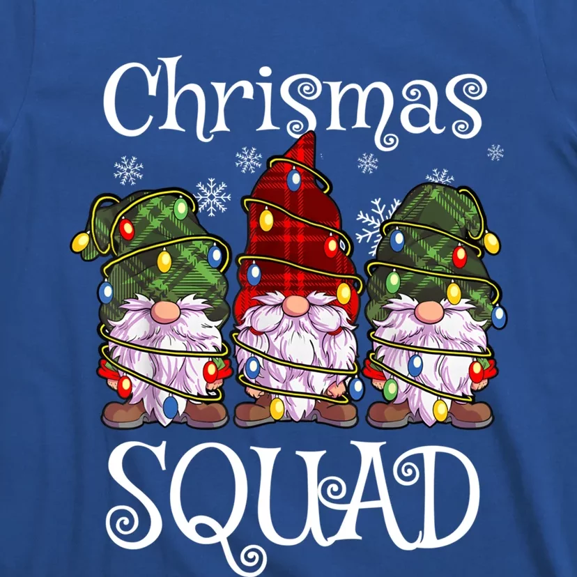 Christmas Squad Gnomies Christmas Gnome Family Matching Pjs Gift T-Shirt