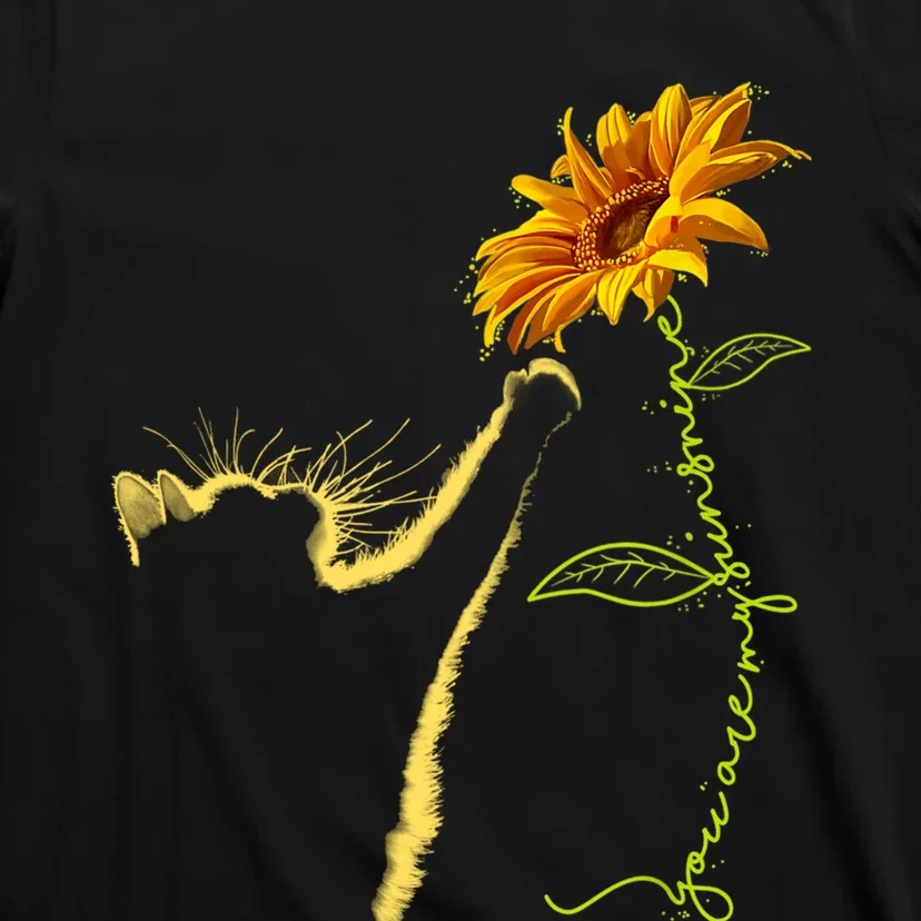 Cat Sunflower Gifts For Cat Lovers Cat Mom Cat Lady T-Shirt