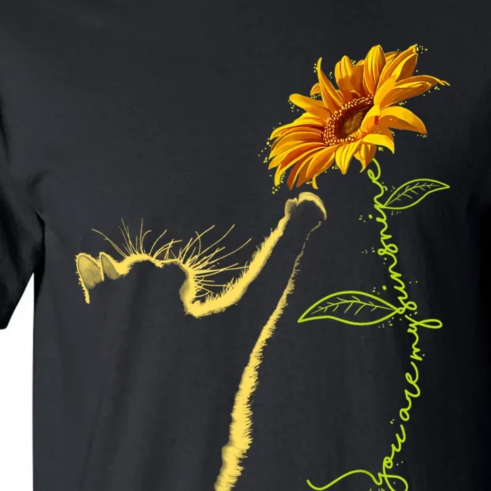 Cat Sunflower Gifts For Cat Lovers Cat Mom Cat Lady Tall T-Shirt