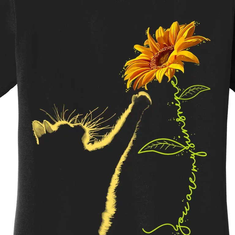 Cat Sunflower Gifts For Cat Lovers Cat Mom Cat Lady Women's T-Shirt