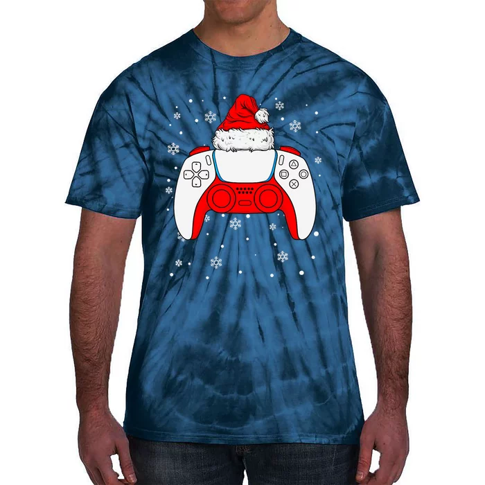 Christmas Santa Gamer Controller Boys Teens Gaming Xmas Tie-Dye T-Shirt