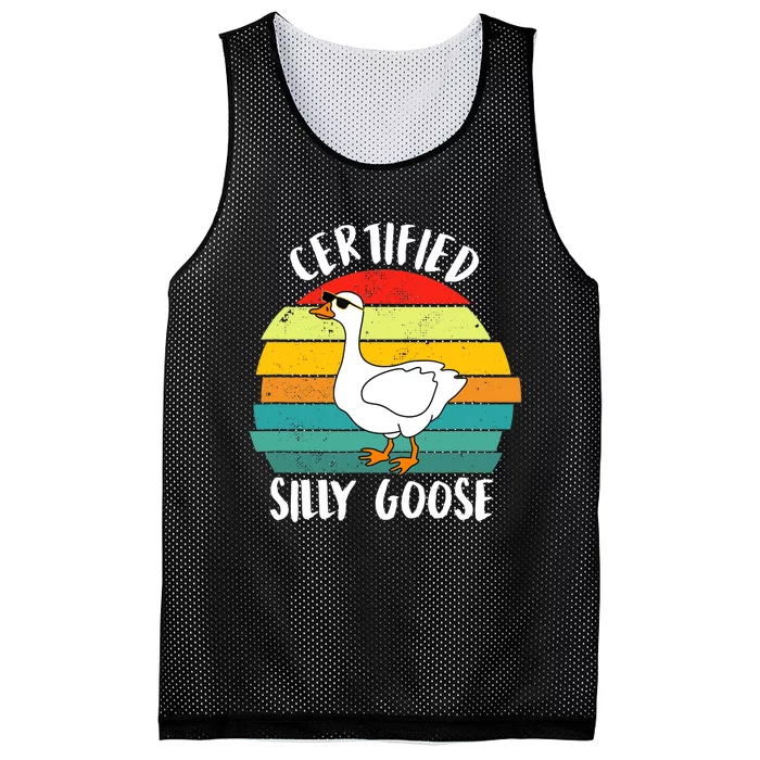 Certified Silly Goose Funny Goose Lover Farmer Farm Life Mesh Reversible Basketball Jersey Tank