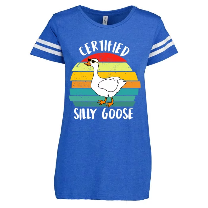 Certified Silly Goose Funny Goose Lover Farmer Farm Life Enza Ladies Jersey Football T-Shirt