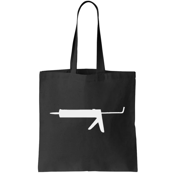 Caulk Silhouette Gun Tote Bag