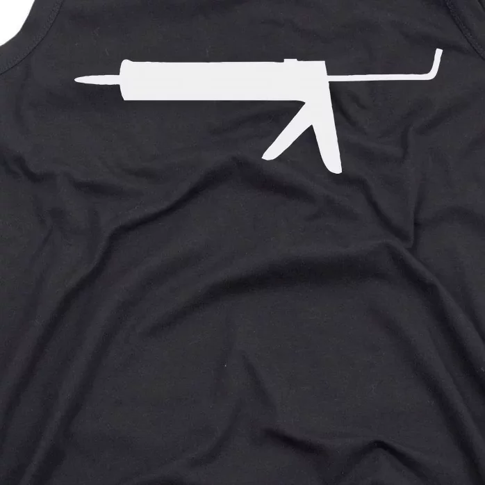 Caulk Silhouette Gun Tank Top