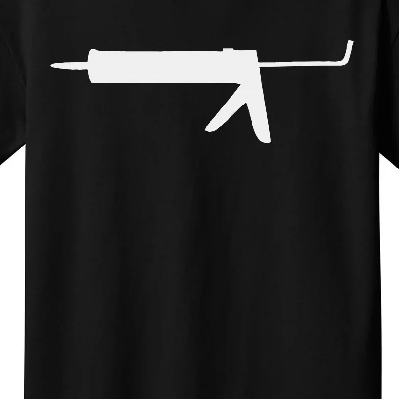 Caulk Silhouette Gun Kids T-Shirt