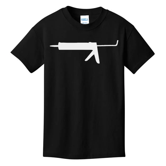 Caulk Silhouette Gun Kids T-Shirt