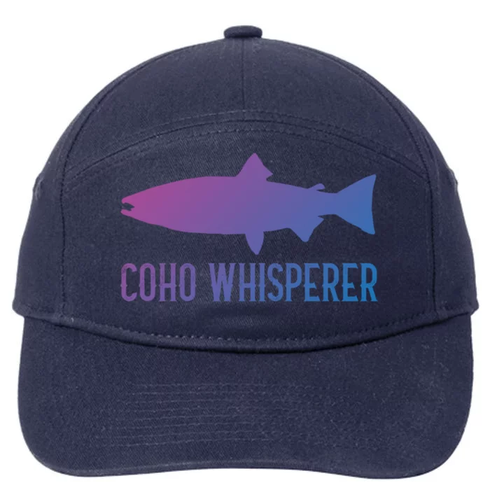 Coho Salmon Gift Fun Fishing Gift Laskan Fisher 7-Panel Snapback Hat