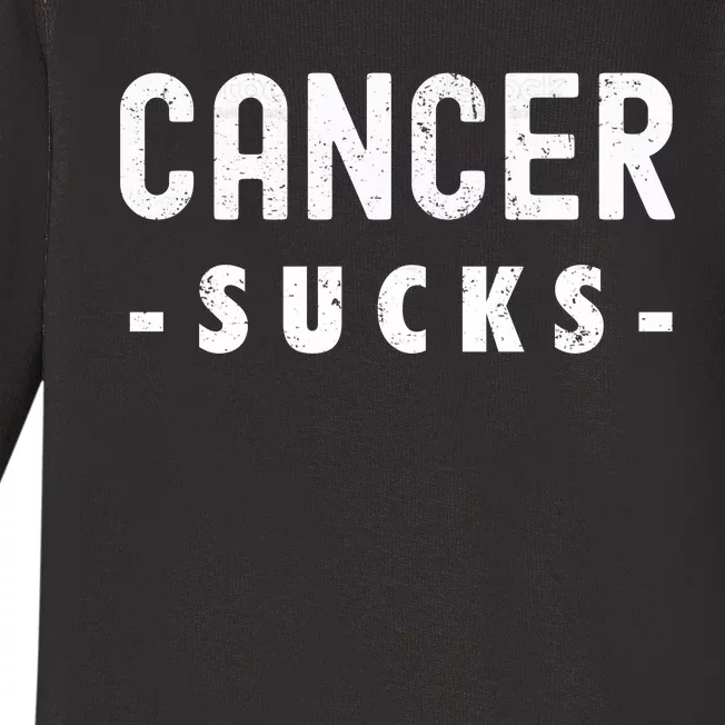 Cancer Sucks Gift Hooded Cancer Gift Baby Long Sleeve Bodysuit