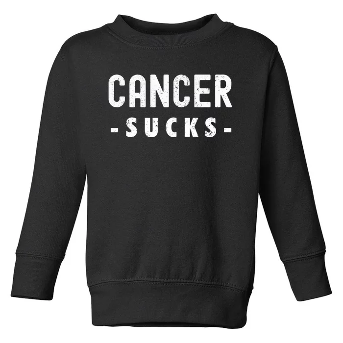 Cancer Sucks Gift Hooded Cancer Gift Toddler Sweatshirt