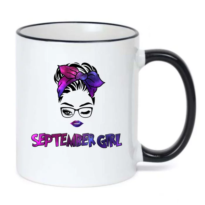 Cute September Girl Black Color Changing Mug