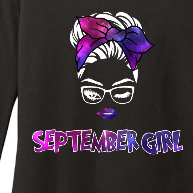 Cute September Girl Womens CVC Long Sleeve Shirt