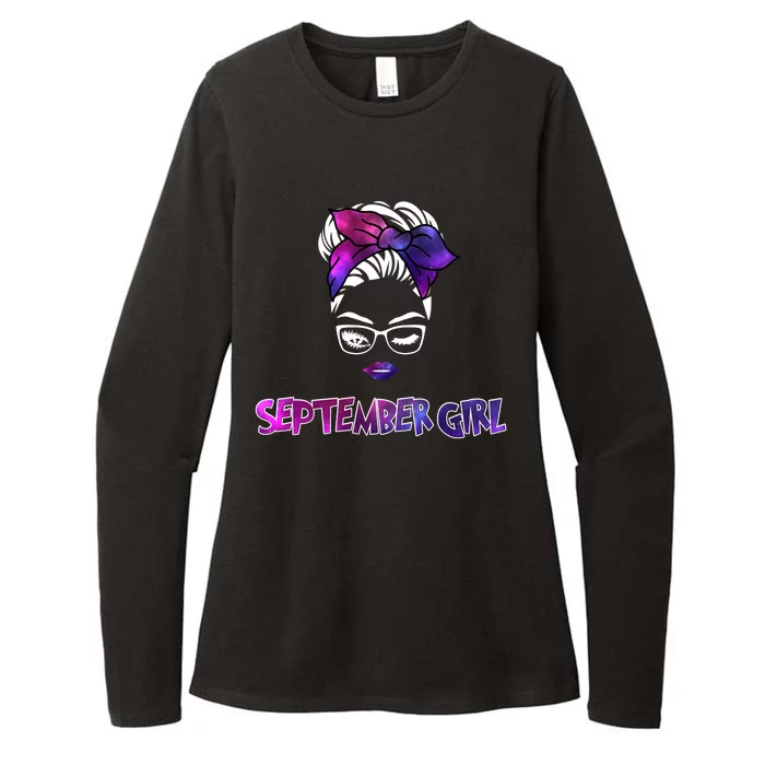 Cute September Girl Womens CVC Long Sleeve Shirt