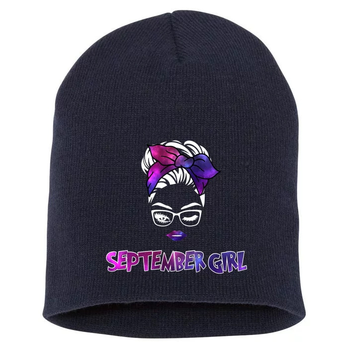 Cute September Girl Short Acrylic Beanie