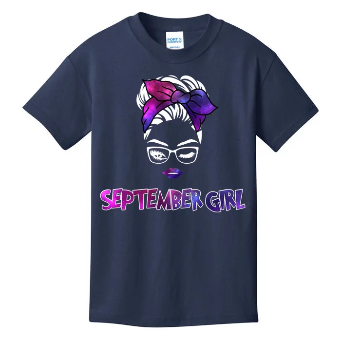 Cute September Girl Kids T-Shirt