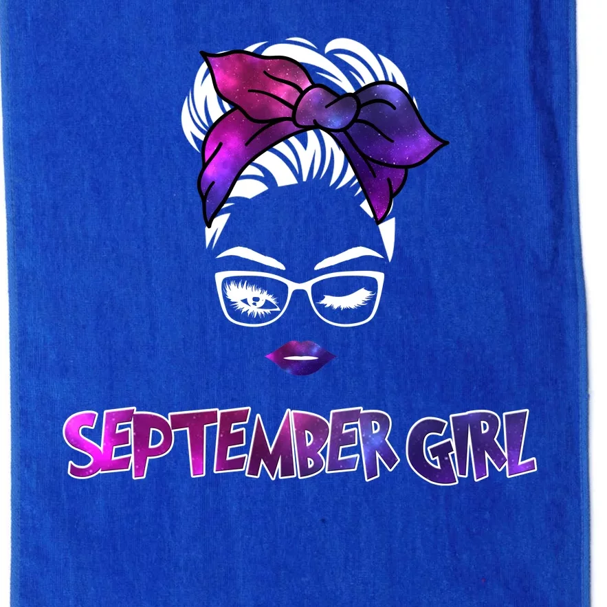 Cute September Girl Platinum Collection Golf Towel