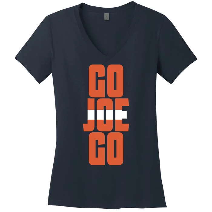 Cleveland Sundays Go Joe Go Women's V-Neck T-Shirt