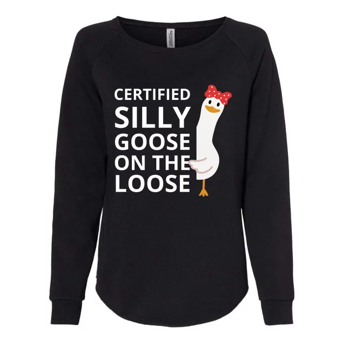 Certified Silly Goose On The Loose Womens California Wash Sweatshirt