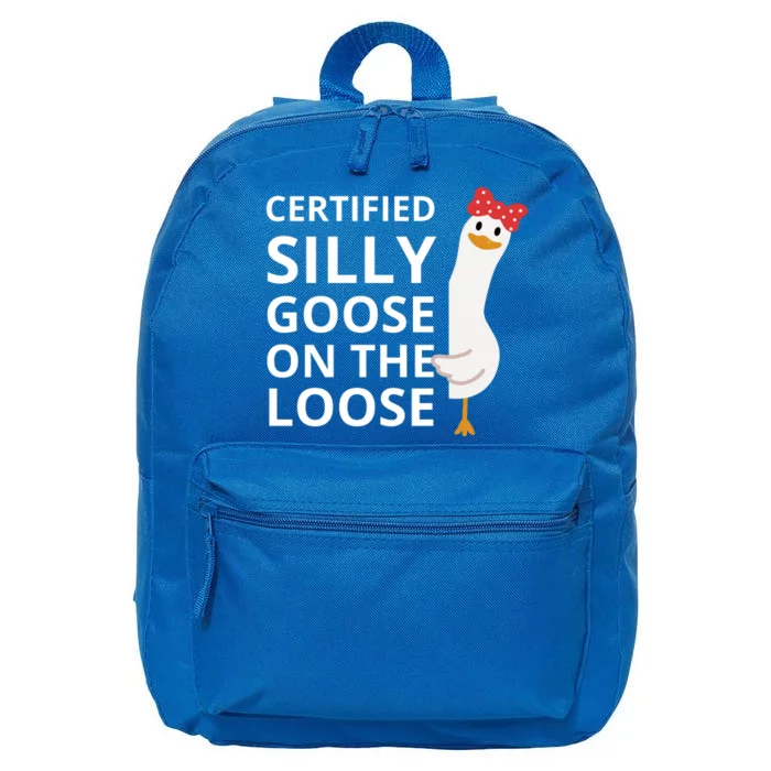 Certified Silly Goose On The Loose 16 in Basic Backpack