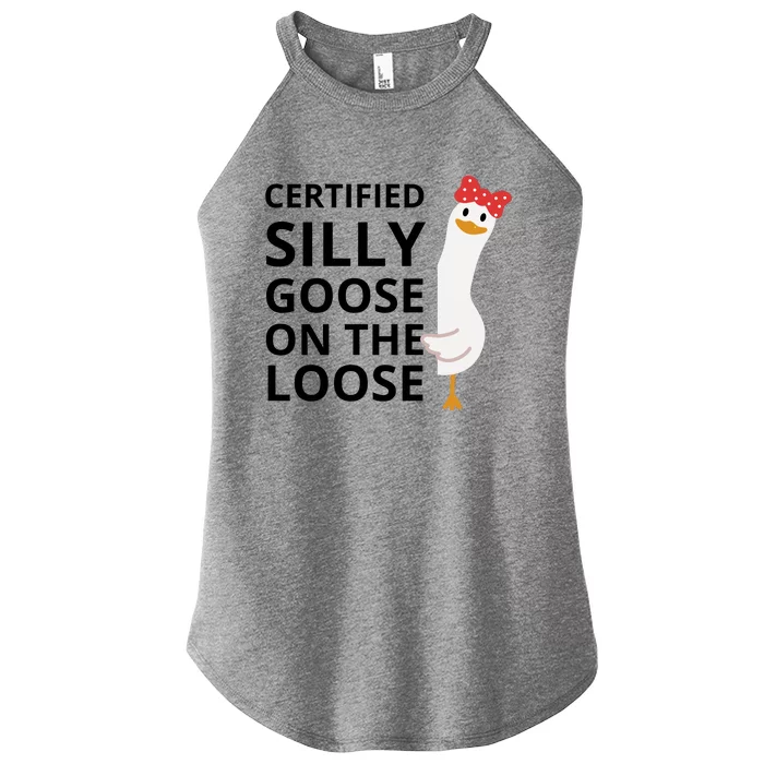 Certified Silly Goose On The Loose Women’s Perfect Tri Rocker Tank