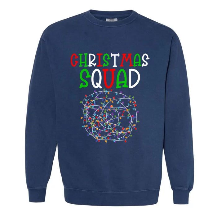 Christmas Squad Graphic - Christmas Crew Garment-Dyed Sweatshirt