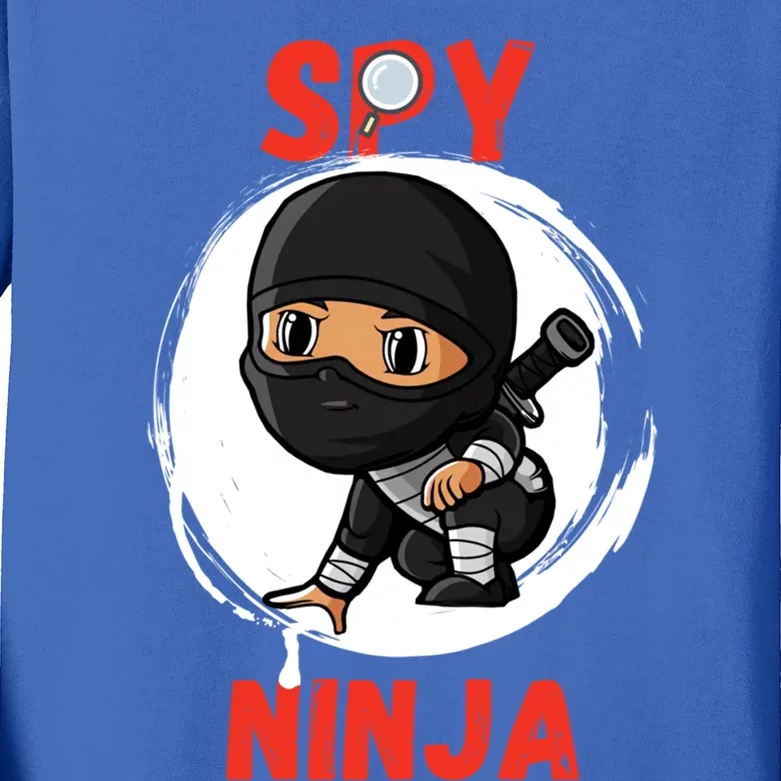 Cool Spy Gaming Ninjas Gamer Boy Girl Kids Spy Ninja Gift Kids Long Sleeve Shirt