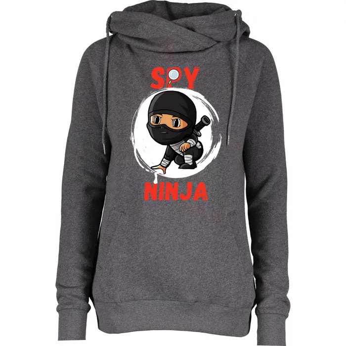 Cool Spy Gaming Ninjas Gamer Boy Girl Kids Spy Ninja Gift Womens Funnel Neck Pullover Hood