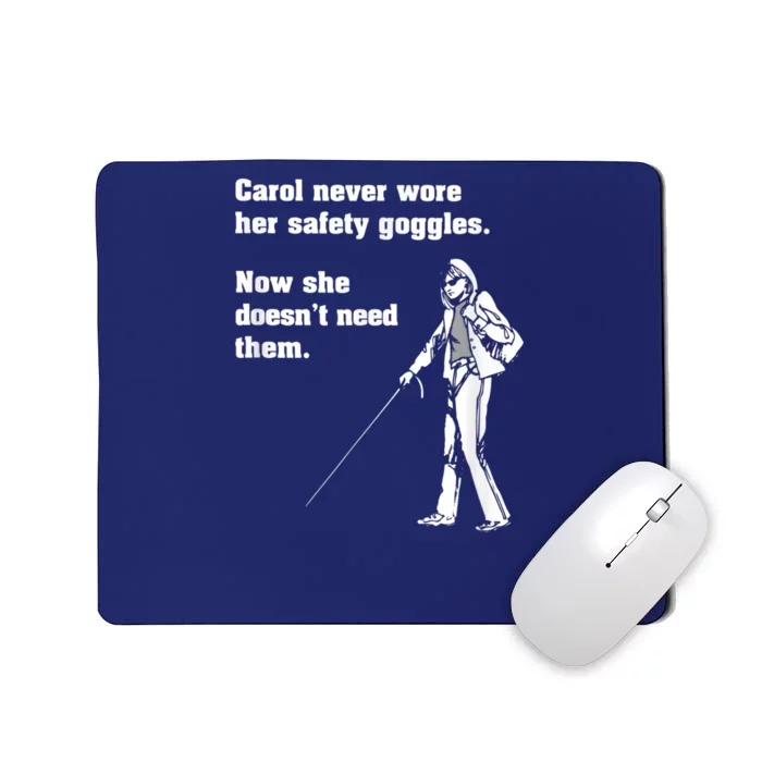 Carol Safety Goggles Funny Science Chemistry Mousepad