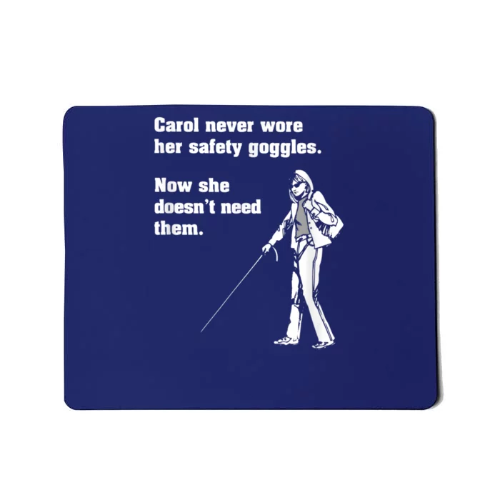 Carol Safety Goggles Funny Science Chemistry Mousepad