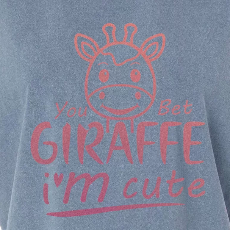 Cute Sarcastic Giraffe Animal Lover You Bet Giraffe Garment-Dyed Women's Muscle Tee