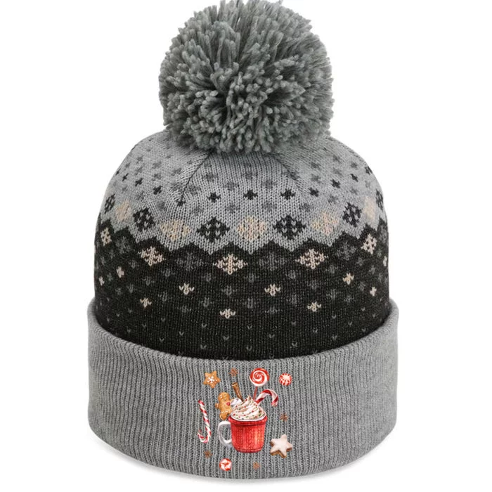 Christmas Season Gingerbread Hot Coco The Baniff Cuffed Pom Beanie