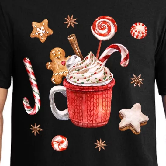 Christmas Season Gingerbread Hot Coco Pajama Set