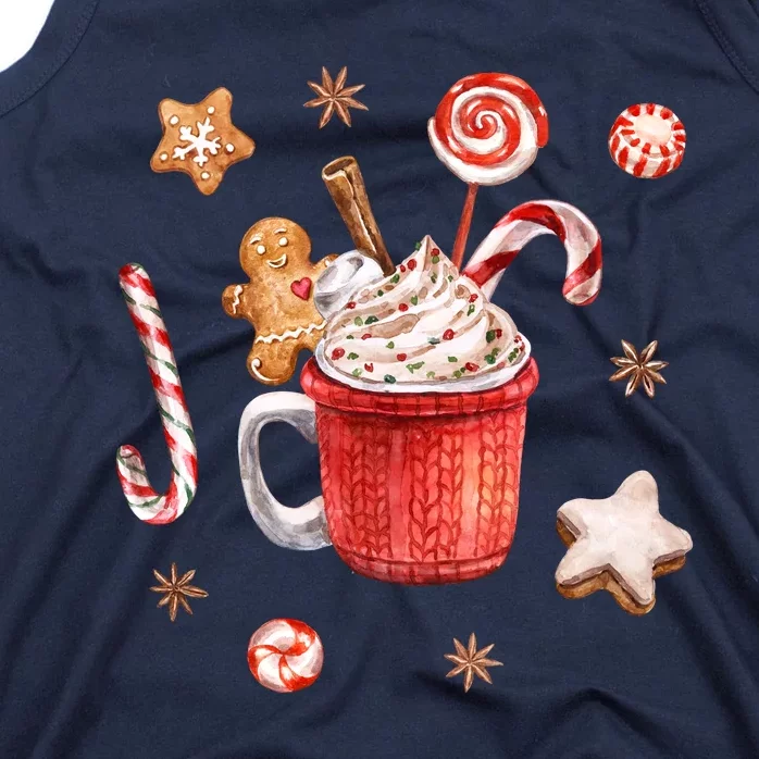 Christmas Season Gingerbread Hot Coco Tank Top