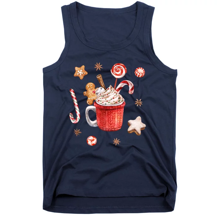 Christmas Season Gingerbread Hot Coco Tank Top