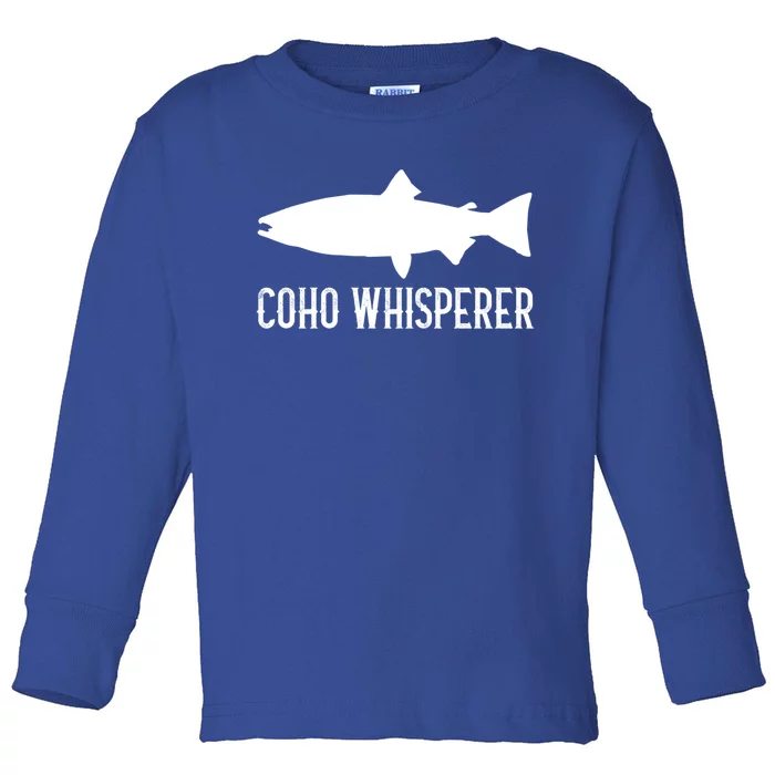 Coho Salmon Gift Fun Fishing Gift Laskan Fisher Toddler Long Sleeve Shirt