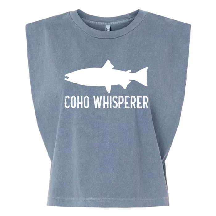 Coho Salmon Gift Fun Fishing Gift Laskan Fisher Garment-Dyed Women's Muscle Tee