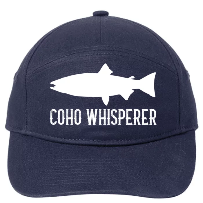 Coho Salmon Gift Fun Fishing Gift Laskan Fisher 7-Panel Snapback Hat