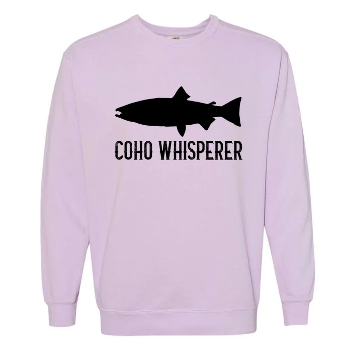 Coho Salmon Gift Fun Fishing Gift Laskan Fisher Garment-Dyed Sweatshirt