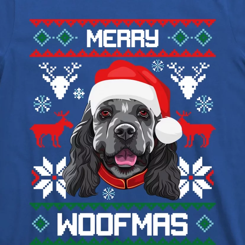 Cocker Spaniel Gift For Merry Christmas Woofmas Clothes Gift T-Shirt