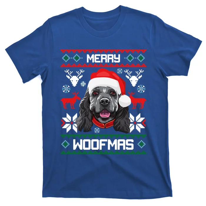 Cocker Spaniel Gift For Merry Christmas Woofmas Clothes Gift T-Shirt