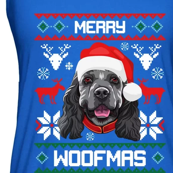 Cocker Spaniel Gift For Merry Christmas Woofmas Clothes Gift Ladies Essential Flowy Tank