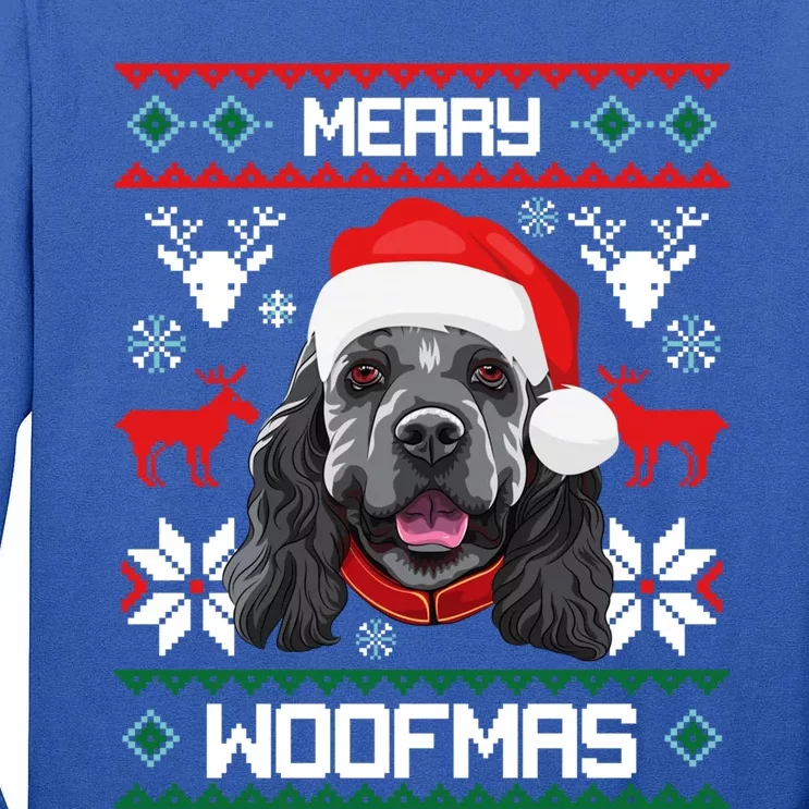 Cocker Spaniel Gift For Merry Christmas Woofmas Clothes Gift Tall Long Sleeve T-Shirt