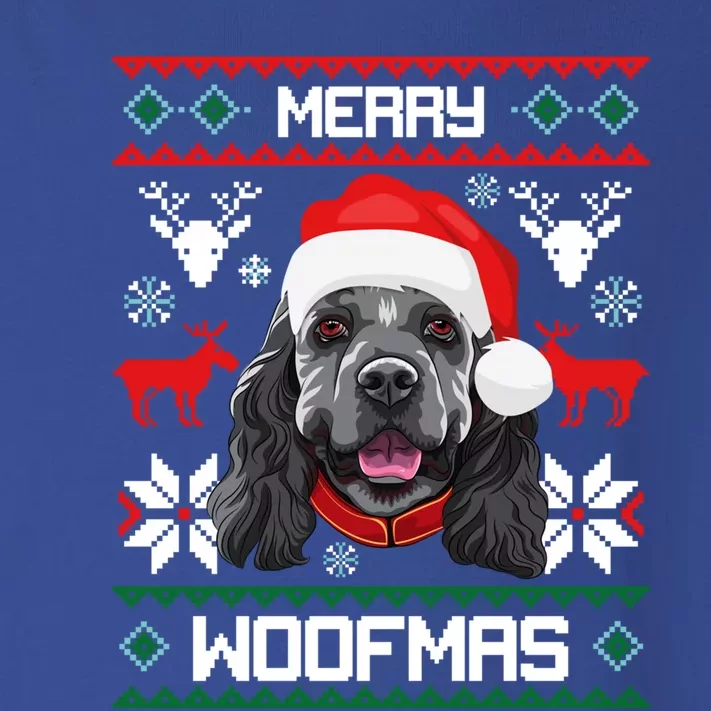 Cocker Spaniel Gift For Merry Christmas Woofmas Clothes Gift Toddler Long Sleeve Shirt