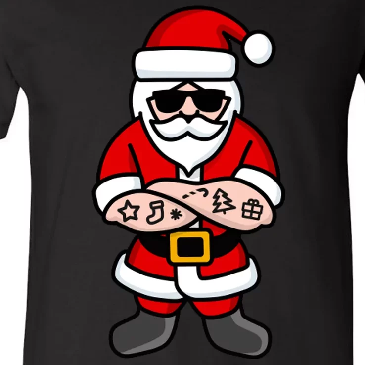 Cool Santa Gangster V-Neck T-Shirt