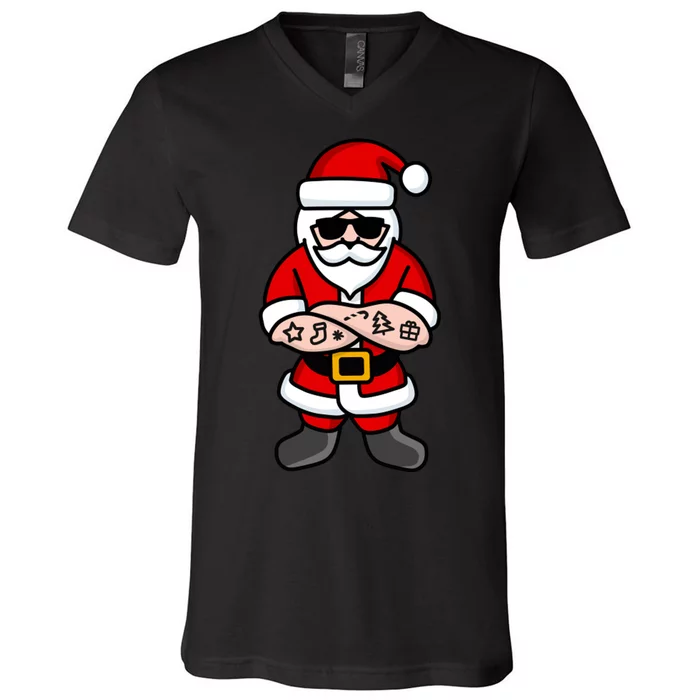 Cool Santa Gangster V-Neck T-Shirt