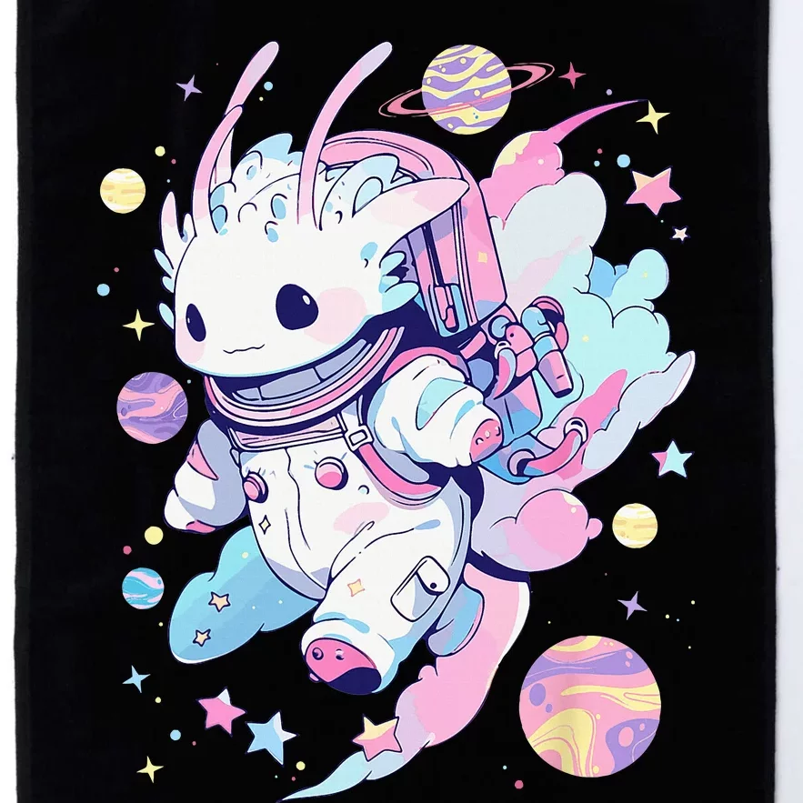 Cute Space Galaxy Axolotl Pastel Goth Aesthetic Nu Goth Platinum Collection Golf Towel