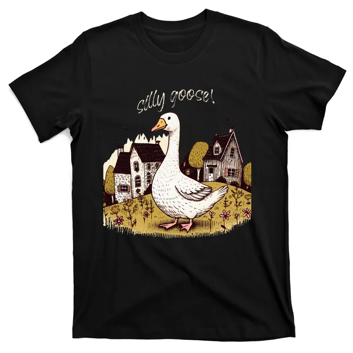 Cute Silly Goose Gift for Her Funny Goose Trendy T-Shirt