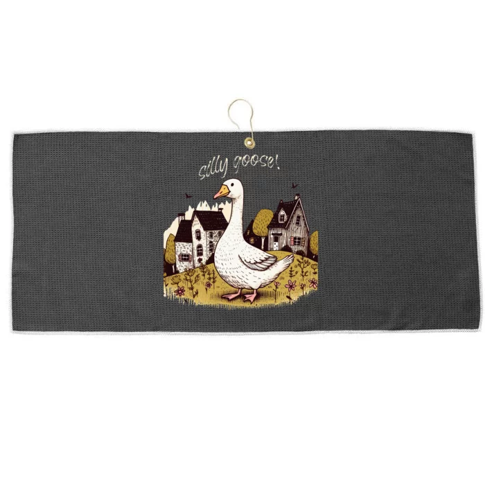 Cute Silly Goose Gift for Her Funny Goose Trendy Large Microfiber Waffle Golf Towel